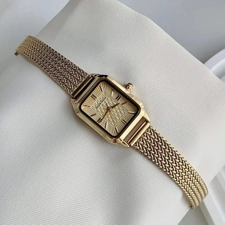 Black Polished Steel Minimalist Watch on wrist