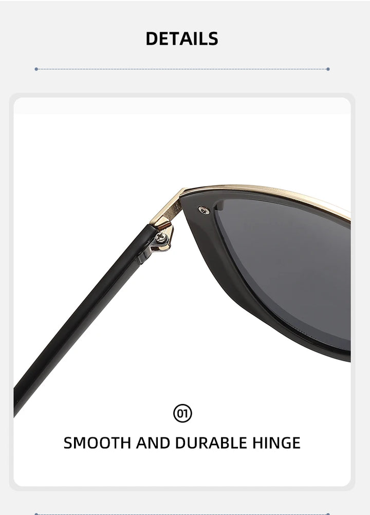 Cat-Eye Metal-Frame Sunglasses