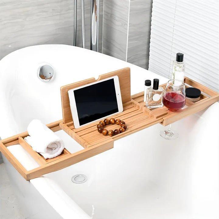 Serene Bamboo Bath Tray 0