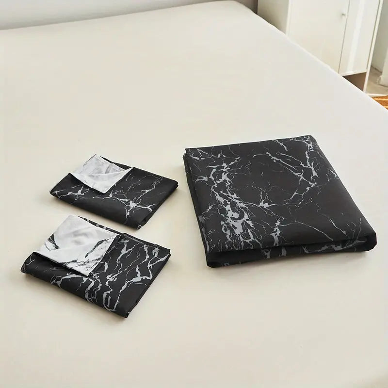 Serene Marble Duvet Cover Set 0