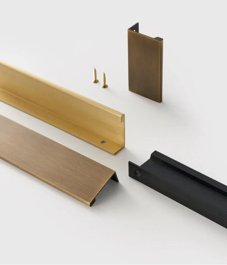 Brushed Brass Edge Cabinet Pull