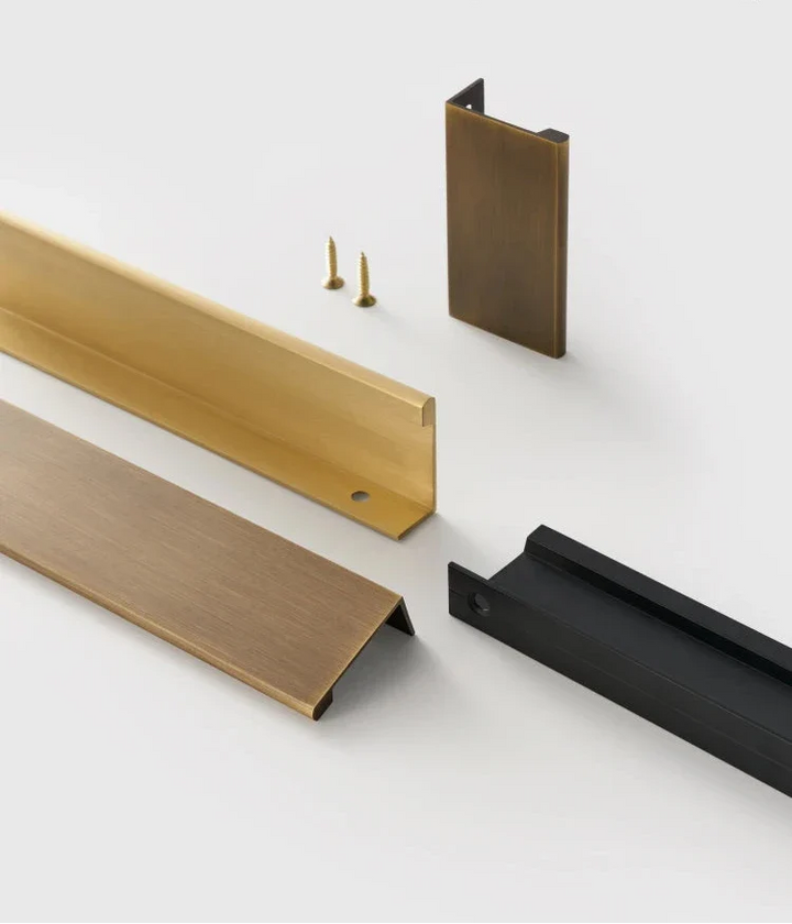 Brushed Brass Edge Cabinet Pull