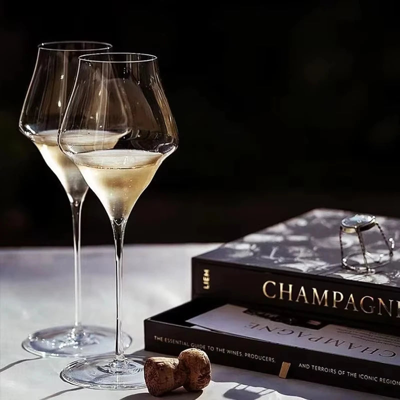 Handmade Thin Crystal Wine Glass lifestyle table setting
