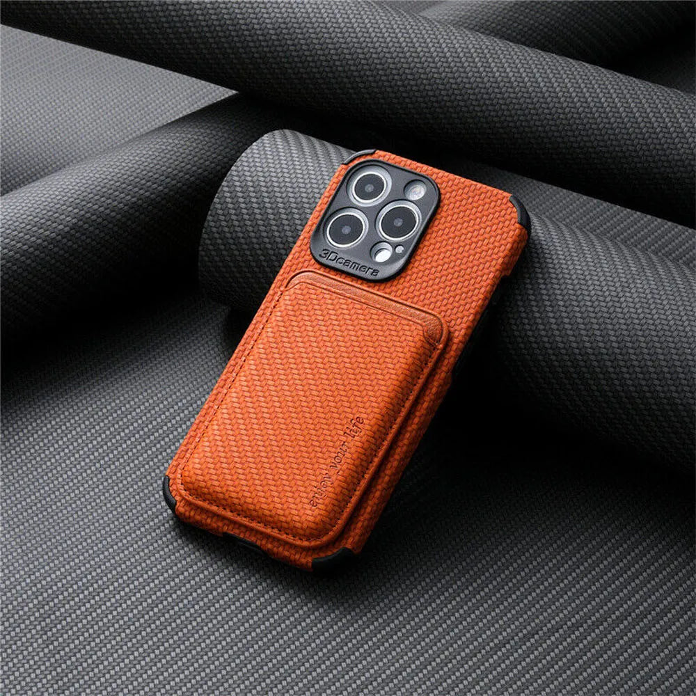 Magnetic Slim Card Case with rear card slot