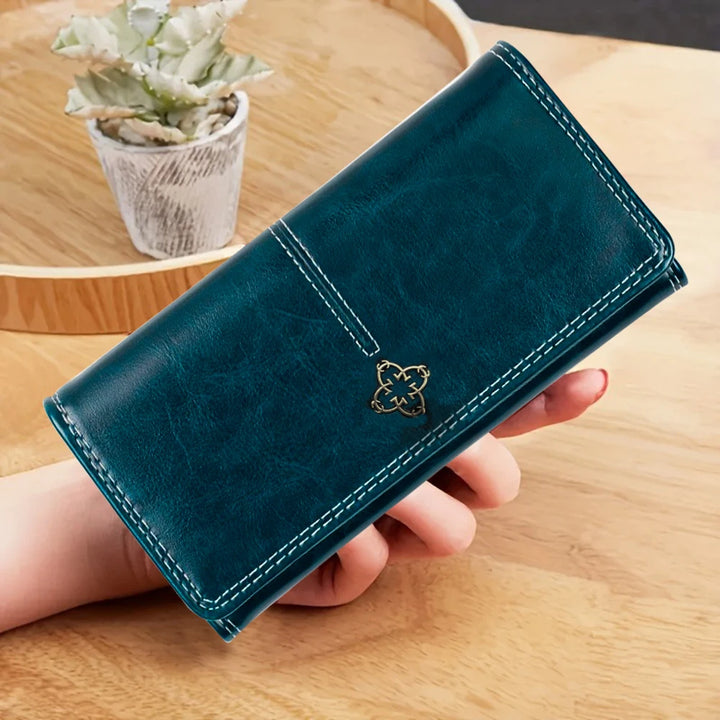 Gothic Moon Leather Long Wallet