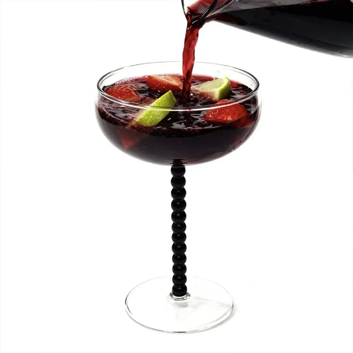 Gilded Era Beaded Coupe Glass