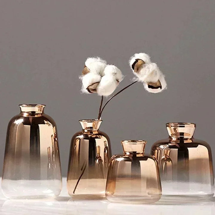 Rose Gold Gradient Glass Vase lifestyle styling