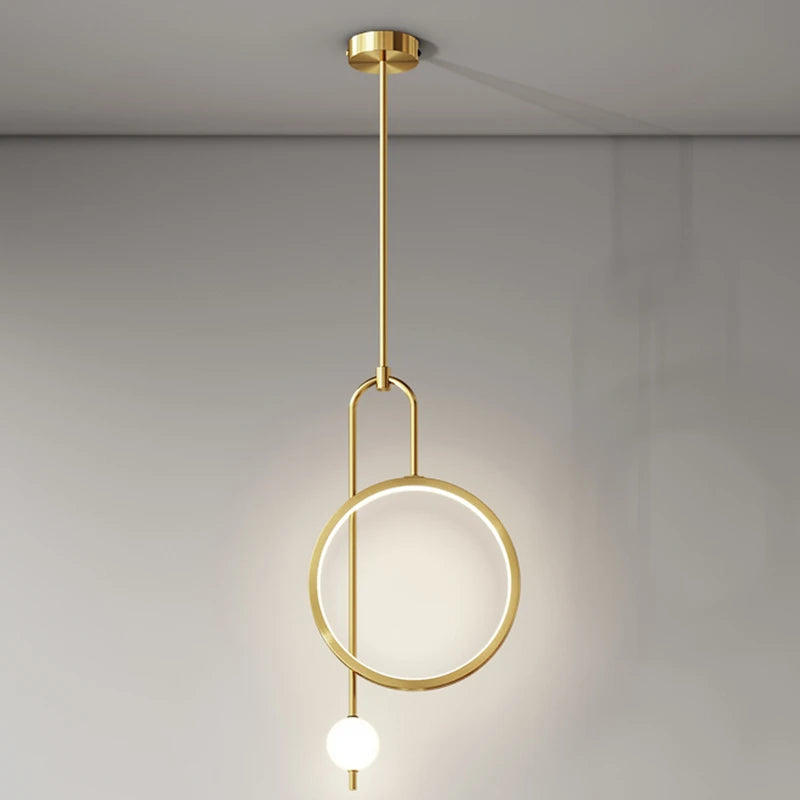 LED Ring Pendant Light lifestyle in bedroom