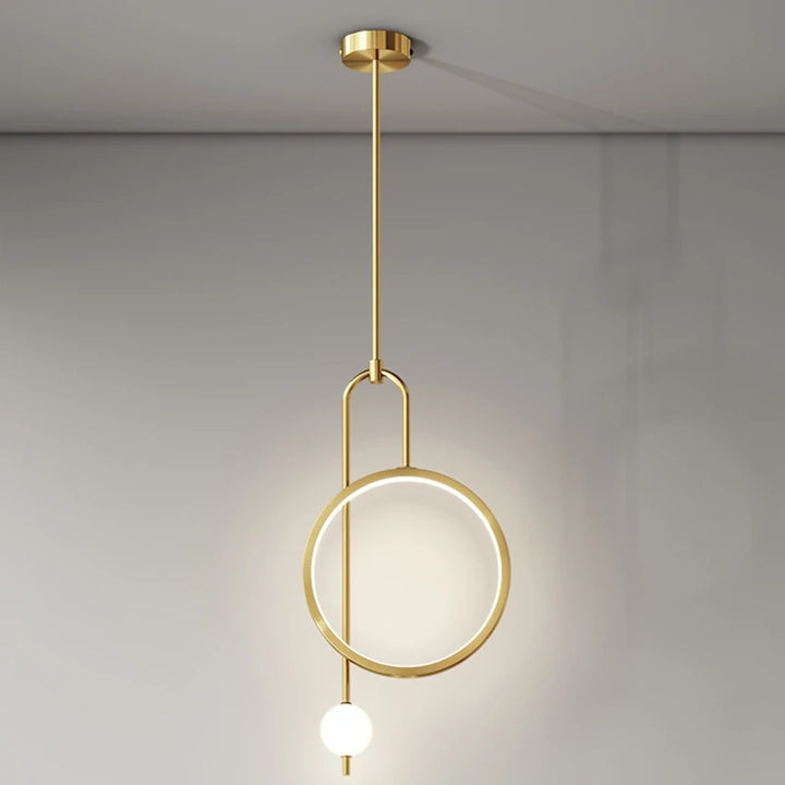 LED Ring Pendant Light lifestyle in bedroom
