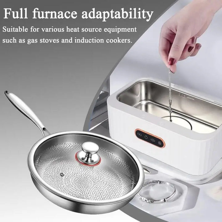 Titanium Alloy Frying Pan handle detail