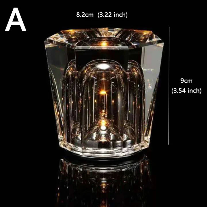 Diamond-Cut Crystal Night Light A Style faceted spec view