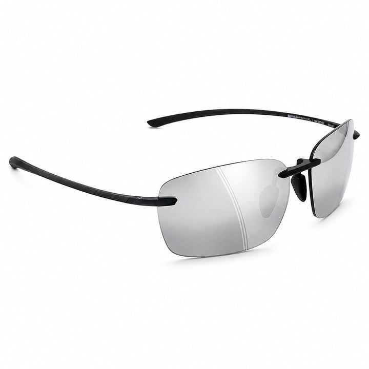 Silver Rimless Featherlight Polarized Sunglasses front view