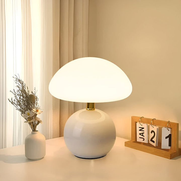 Sculpted Acrylic Table Lamp detail view