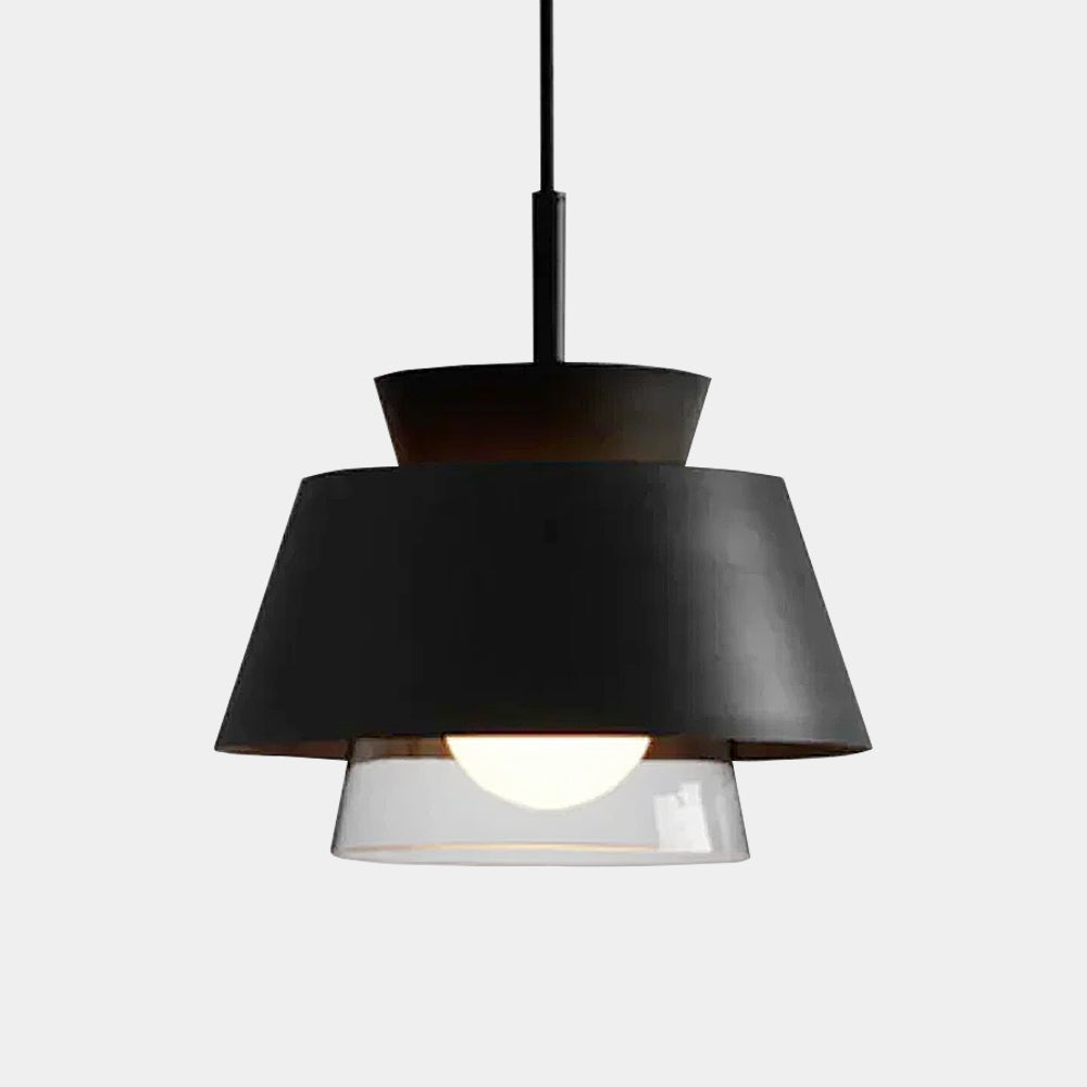 Sleek Black Glass Pendant Light 1