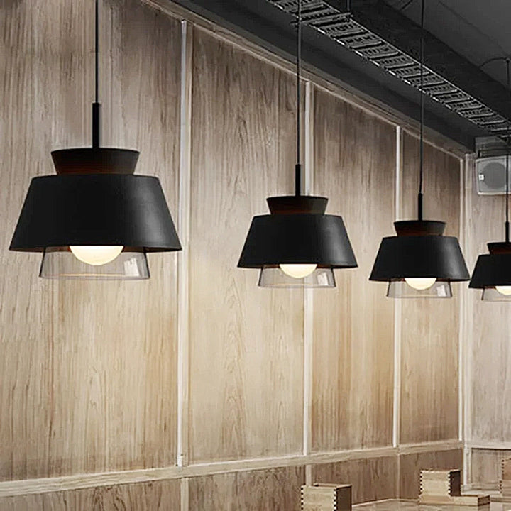 Sleek Black Glass Pendant Light 2