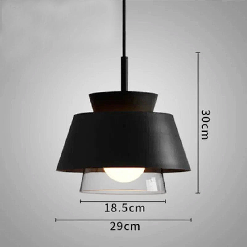 Sleek Black Glass Pendant Light 8