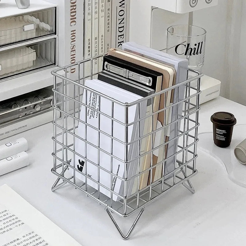 Sleek Metal Storage Basket 2
