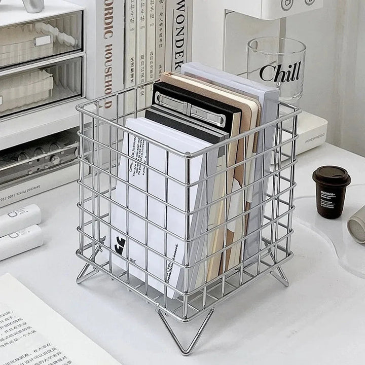 Sleek Metal Storage Basket 2