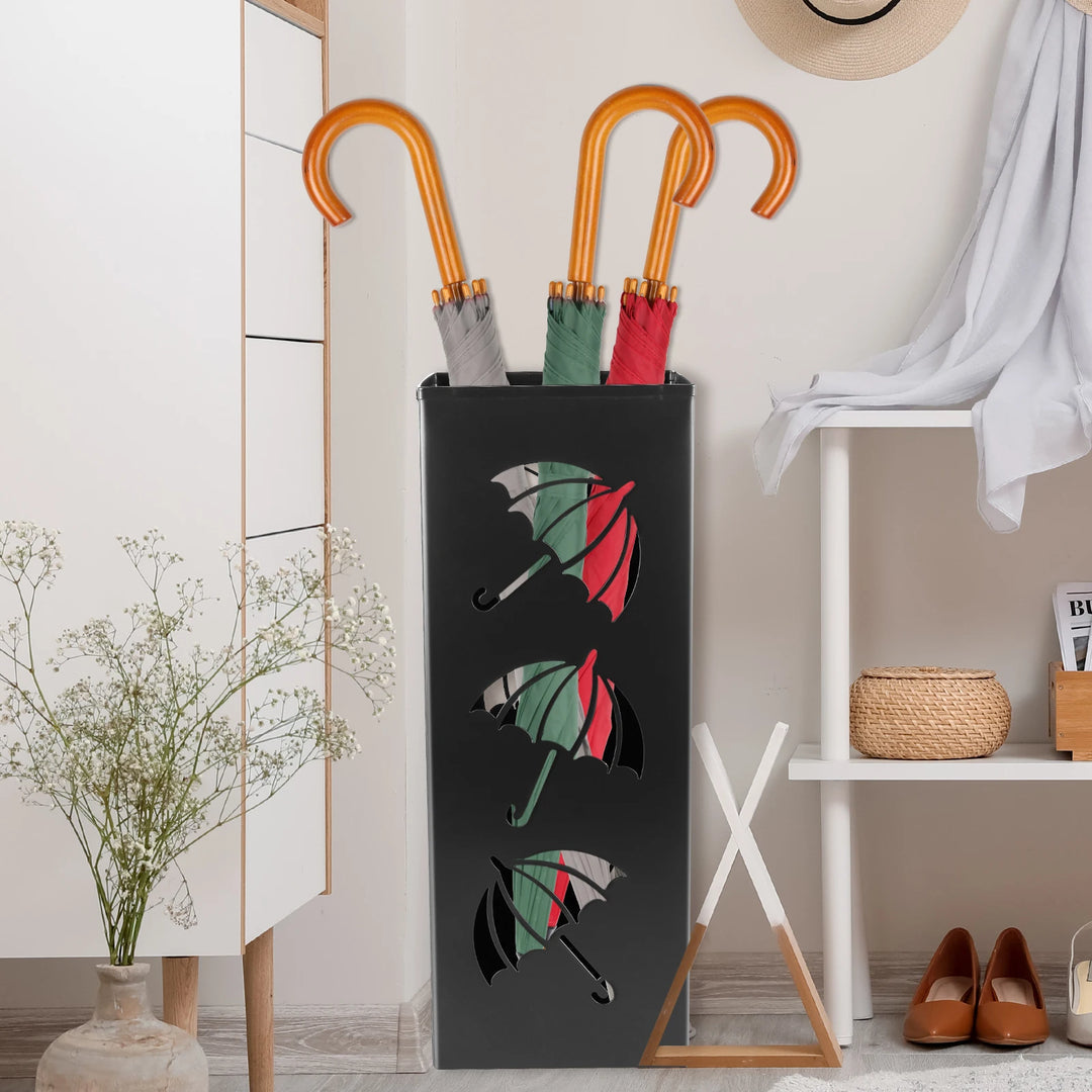 Sleek Metal Umbrella Stand 3