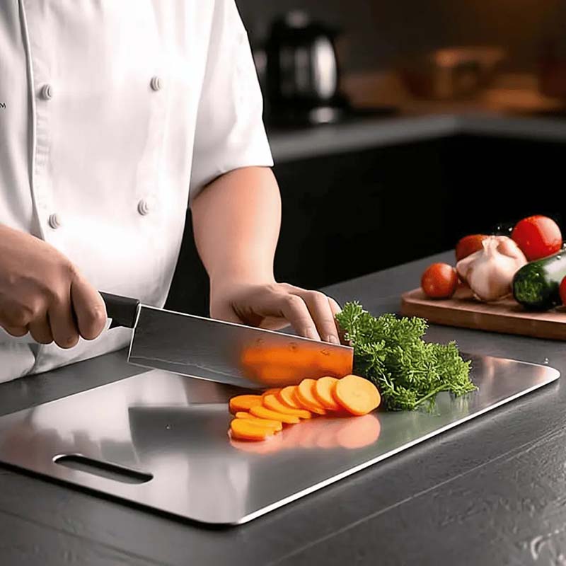 Sleek Stainless Steel Cutting Board 1