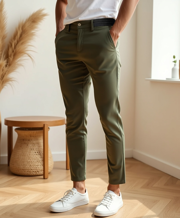 Slim Fit Stretch Men's Trousers 2
