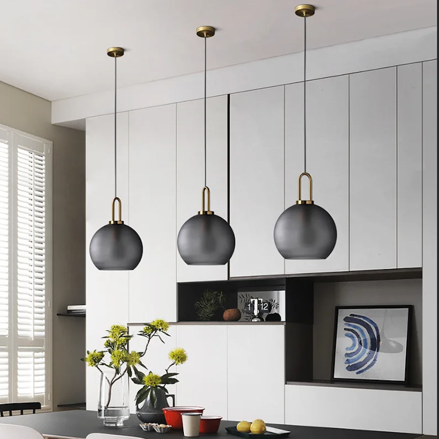 Smoked Glass Pendant Light 0
