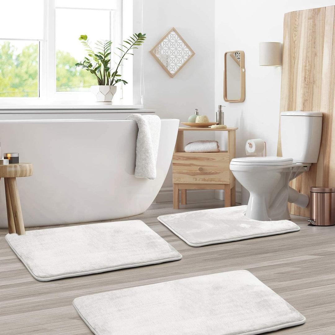 Soft Velvet Non-Slip Bath Mat Set 6