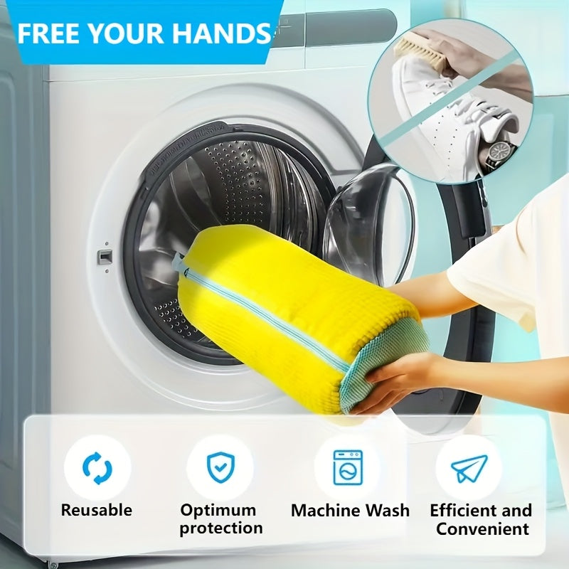 Padded Mesh Shoe Wash Bag lifestyle laundry room