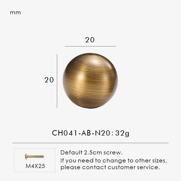 Antique Brass Round Cabinet Knob 0.78 inch