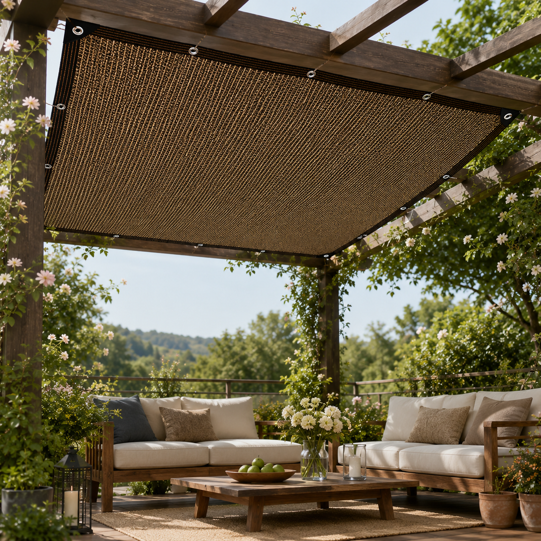 Pergola Privacy Sidewall lifestyle setting