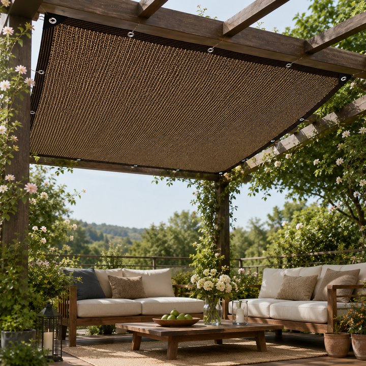 Pergola Privacy Sidewall lifestyle setting