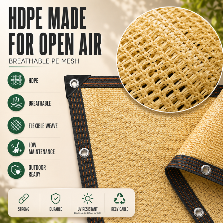 PE Woven Shade Fabric size reference