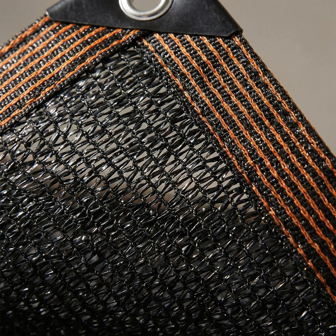 Black Mesh Shade Net corner eyelet detail