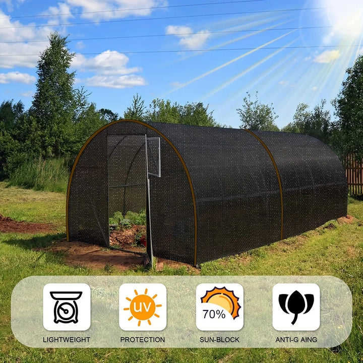 Black Mesh Shade Net outdoor installation