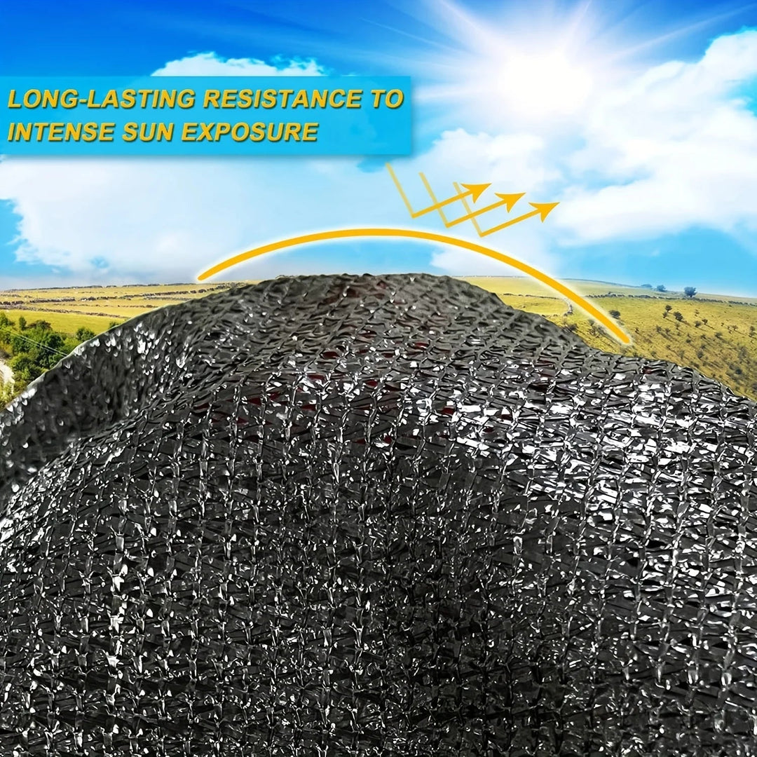 Black Mesh Shade Net installation diagram