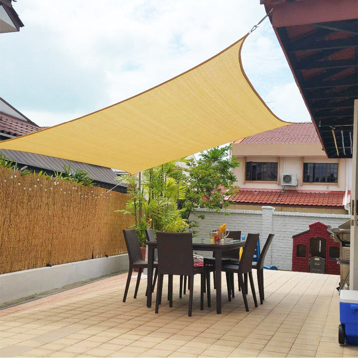 High UV-Block Garden Sun Sail installation diagram