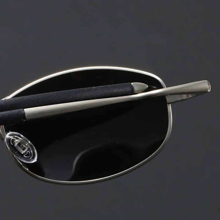 Wrap-Around Metal Frame Sunglasses lifestyle view