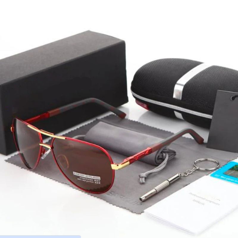 Stainless Steel Pilot Sunglasses 1