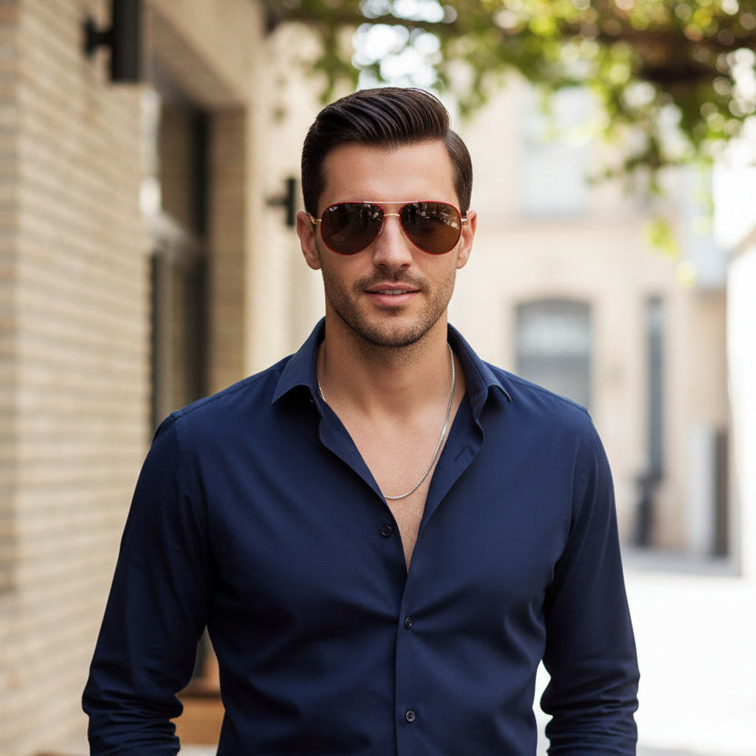 Stainless Steel Pilot Sunglasses 7