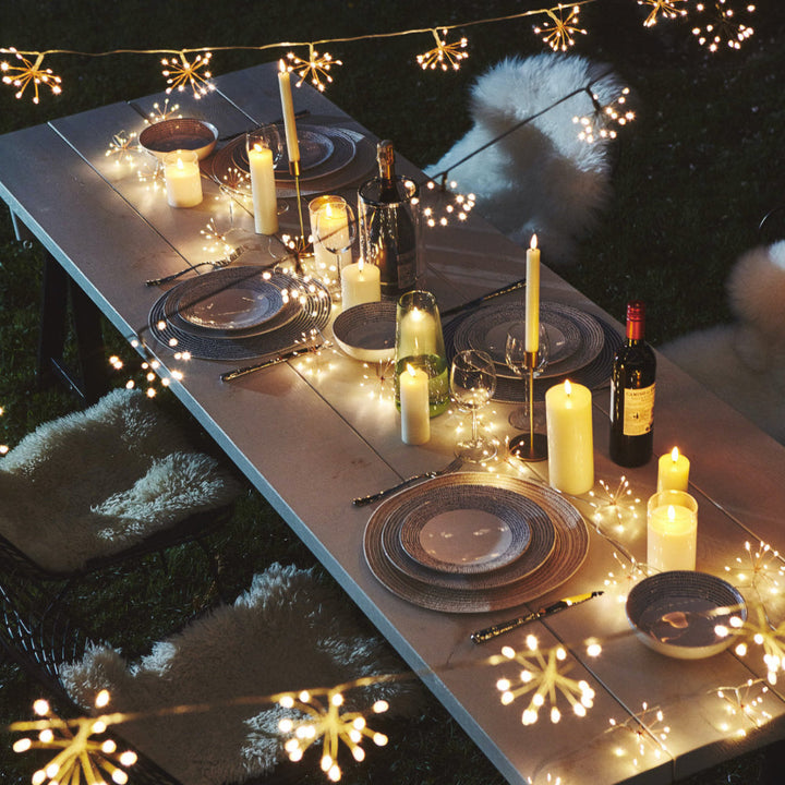 Sparkling Copper Starburst LED String Lights for Magical Indoor Outdoor Decor
