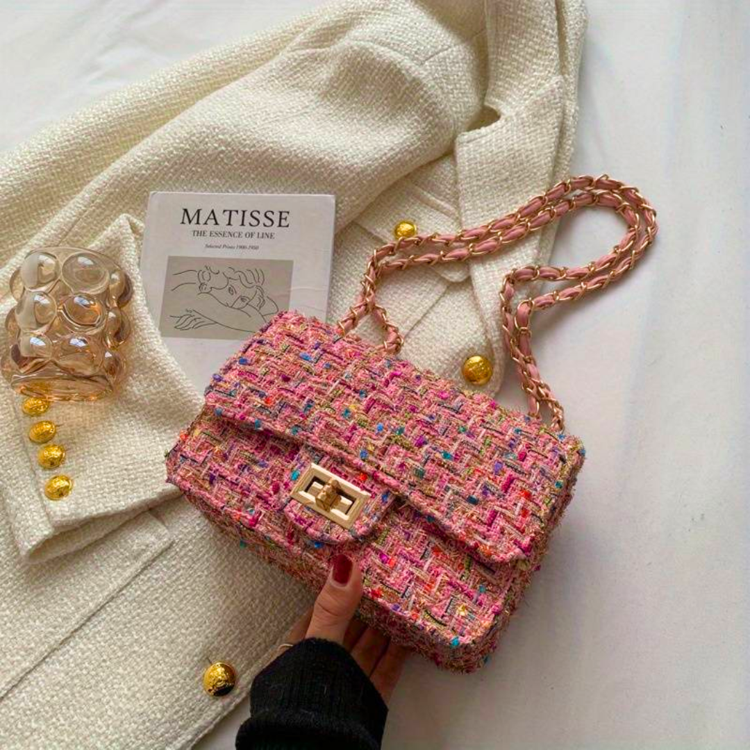Structured Bouclé Shoulder Bag 0