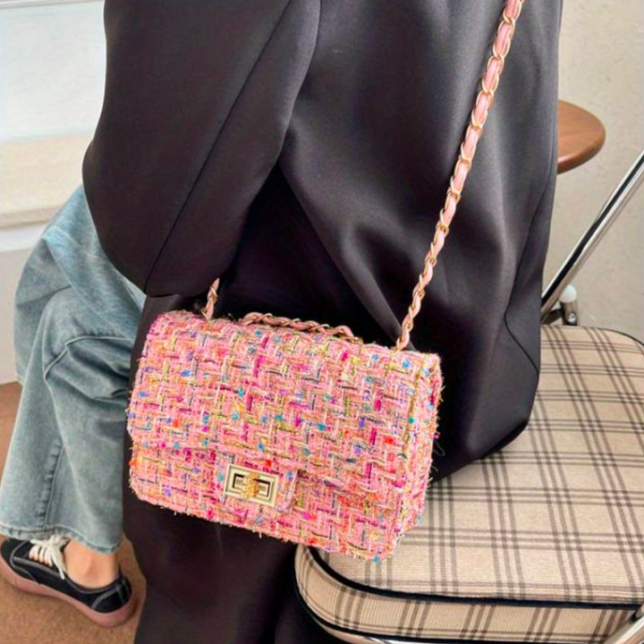 Structured Bouclé Shoulder Bag 1