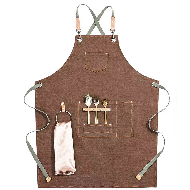 Stylish Canvas Cooking Apron 6