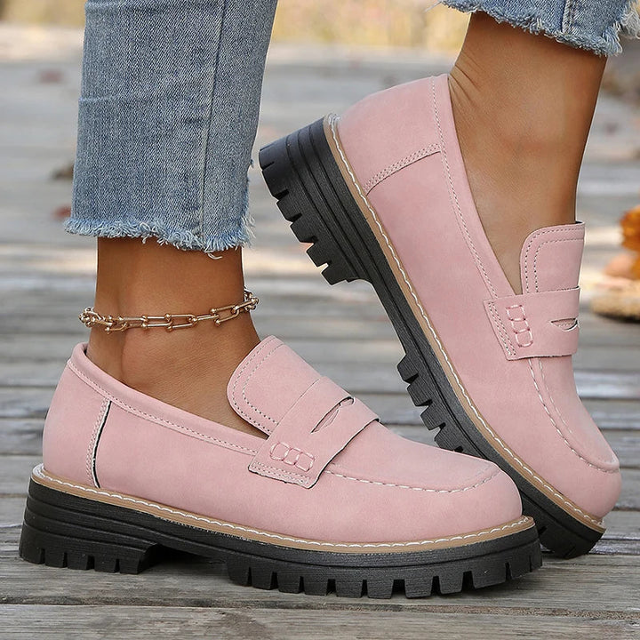 Suede Platform Loafers 10