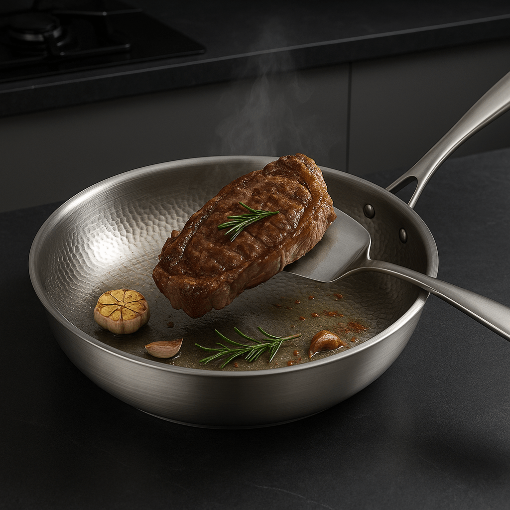 Titanium Stainless Steel Frying Pan product detail