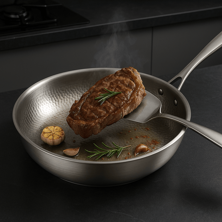 Titanium Stainless Steel Frying Pan product detail