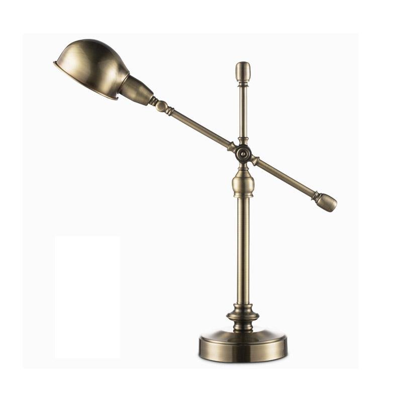 Antique brass desk lamp full product view