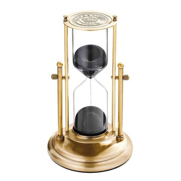 Timeless Brass Hourglass with Purple Sand 1