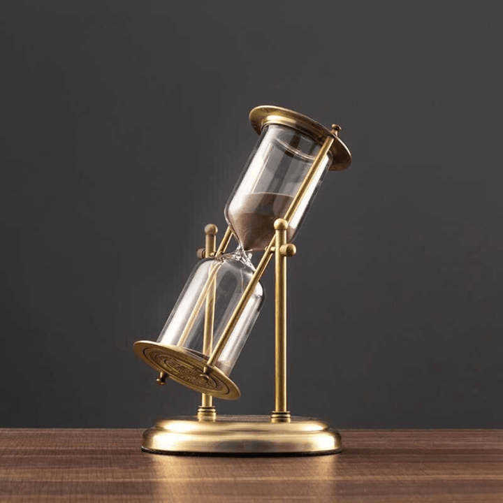 Timeless Brass Hourglass with Purple Sand 2