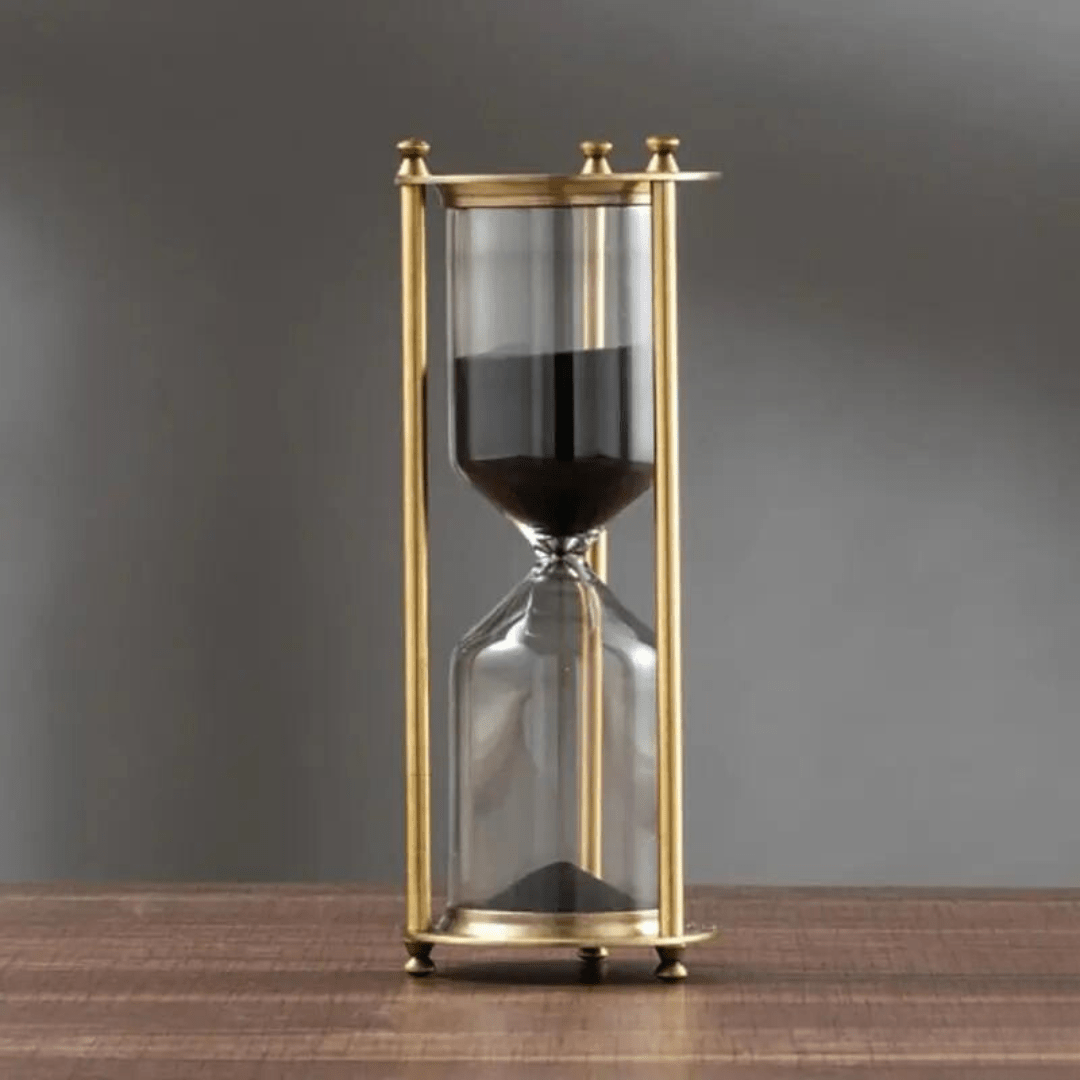 Timeless Brass Hourglass with Purple Sand 3
